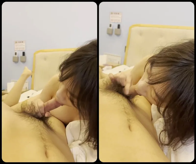 Bồ ngoan liếm láp cu bự của anh
